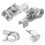 Positive Battery Terminal Clamp Copper Alloy Silver 1 Pair 11