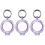 3 Pcs Tracker Case Metal Purple Casing Bumper Travel 3