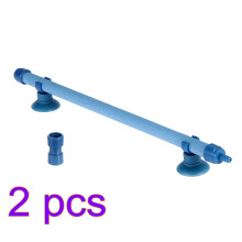 2Pcs 10-Inch Aquarium Air Stone Tube With Suction Cup Blue