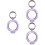 3 Pcs Tracker Case Metal Purple Casing Bumper Travel 4