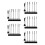 5 Sets Model Painting Stand Base Holder With Bendable Clips And Brush 8