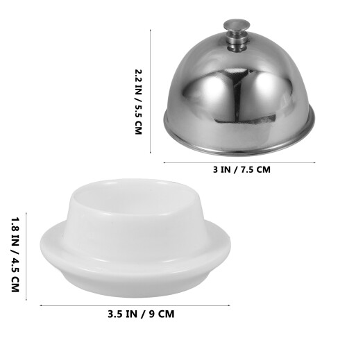 2 Pack Butter Cup Butter'S Plate Ceramic Chip And Dip Serving Bowl 2