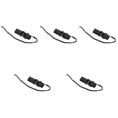 5Sets Portable Black Plastic Kazoos Adjustable Vibration Music Toy 2