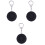 3Pcs Emergency Mini Alarms Black 125Db Personal Security Keychain 3