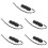 5Sets Portable Black Plastic Kazoos Adjustable Vibration Music Toy 6