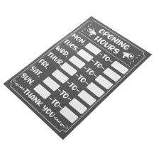 2Pcs Self-Adhesive Business Hours Stickers Rewritable Open Signs
