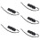 5Sets Portable Black Plastic Kazoos Adjustable Vibration Music Toy 10