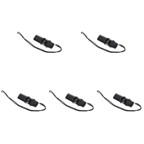 5Sets Portable Black Plastic Kazoos Adjustable Vibration Music Toy 1