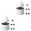 12Pcs Solar Powered Candle Tealights White Mushroom Design 5