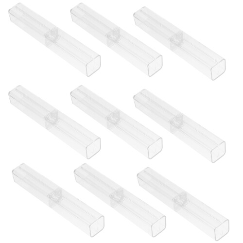 50Pcs Transparent Multi-Function Pencil Cases Large Capacity Pen Boxes 2