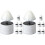 12Pcs Solar Powered Candle Tealights White Mushroom Design 4
