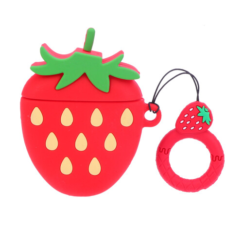 2Pièces Coque Silicone Rouge Souple Pour Audio Protection