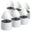 12Pcs Solar Powered Candle Tealights White Mushroom Design 3