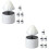 12Pcs Solar Powered Candle Tealights White Mushroom Design 8