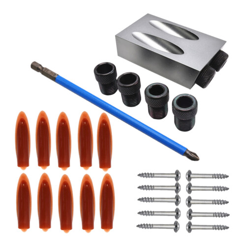 56 Pcs 15 Wood Tools Drilling Tool Inclined Hole