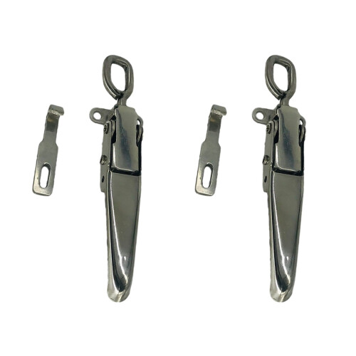 2Pcs Durable Silver Toggle Clamp Metal Latch for Cupboard Use 1