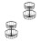2Pcs Black Metal 2-Tier Fruit Storage Holder with Large Capacity 3