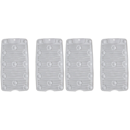 4Pcs Grey Plastic Laundry Board Washboard for Bathroom Clothes Washing 1