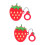 2Pièces Coque Silicone Rouge Souple Pour Audio Protection 6