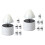 12Pcs Solar Powered Candle Tealights White Mushroom Design 6
