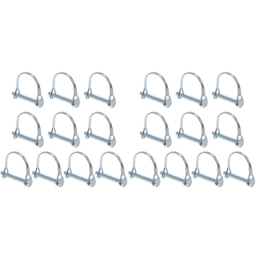 20Pcs Silver Trailer Lock Pin Carbon Steel Quick Release Coupler Pin 1