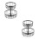 2Pcs Black Metal 2-Tier Fruit Storage Holder with Large Capacity 4