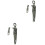 2Pcs Durable Silver Toggle Clamp Metal Latch for Cupboard Use 3