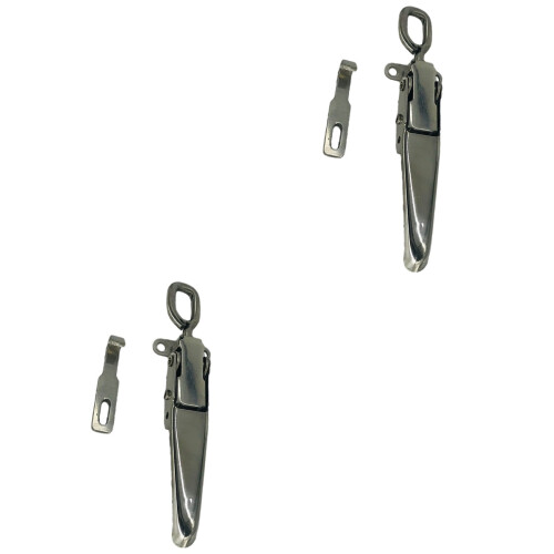 2Pcs Durable Silver Toggle Clamp Metal Latch for Cupboard Use 2
