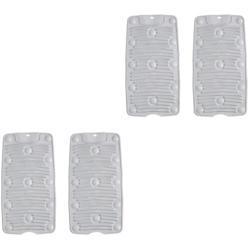 4Pcs Grey Plastic Laundry Board Washboard for Bathroom Clothes Washing 2