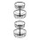 2Pcs Black Metal 2-Tier Fruit Storage Holder with Large Capacity 5