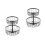2Pcs Black Metal 2-Tier Fruit Storage Holder with Large Capacity 6