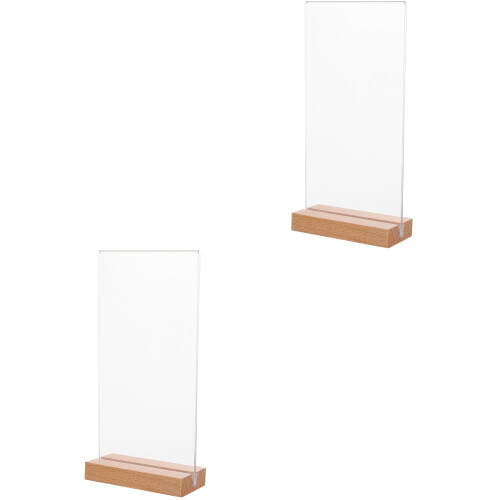 2 Pack Display Board A4 Menu Holder Card Stand For Restaurant Sign 2