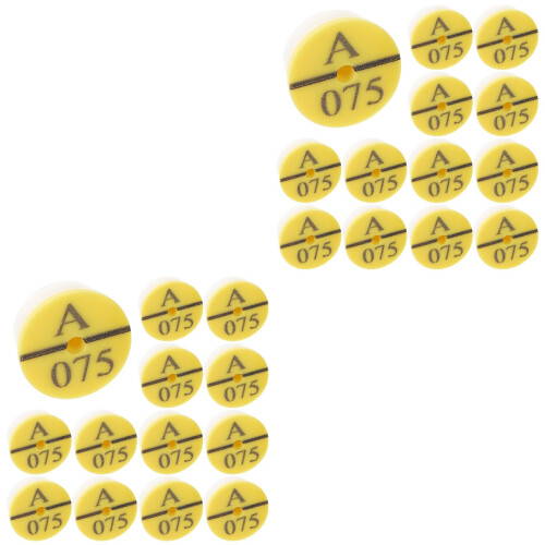 100Pcs Yellow Rabbit Ear Tags Durable Plastic Livestock Identification 2