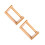 2Pcs Mini Storage Rack Light Brown Desktop Book Shelf 5