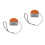 2Pcs Precision Woodworking Edge Trimmer Tool Orange Manual Chamfer 6