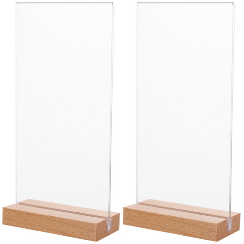 2 Pack Display Board A4 Menu Holder Card Stand For Restaurant Sign 1