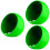 3pcs Silicone Cover Protective Case Protector Cover Case For (Green) 5