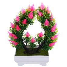 10 Pcs Fake Plants in Pots Artificial Bonsai Tree Decor