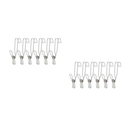 12Stk Vielseitige Winddichte Sock Clips Aus Silber 2