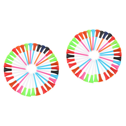 2Pcs Assorted Color Plastic Golf Tees Unbreakable Lightweight Durable 2