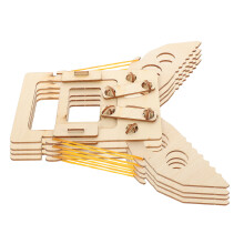 20Pcs DIY Wooden Puzzle Kit for Kids Khaki Mechanical Stem Toys