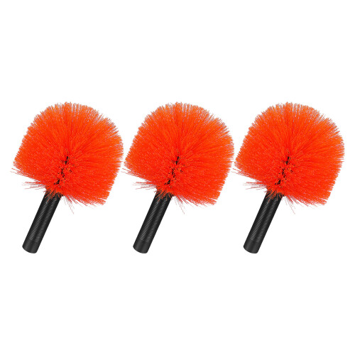 6Pcs Lightweight Spiderweb Removal Brush Head with Threaded 2