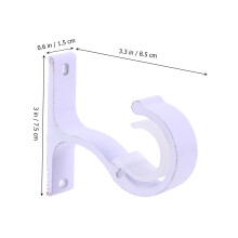 10Pcs White Adjustable Curtain Rod Holder Bracket for Home Use