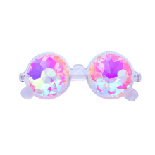 2Pcs Transparent Diffraction Glasses Sturdy Kaleidoscope Eyeglass Prop