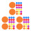 180Pcs Reusable Hooked Circle Stickers for Kids Carpet Game Training 6