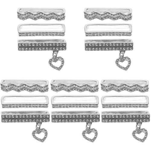 15Stk Silikon Uhrband Ringe Silbrig Elegant Leicht 2