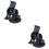 2Pcs Strong Suction Adjustable Car Mount Holder for 40 GPS Black 6