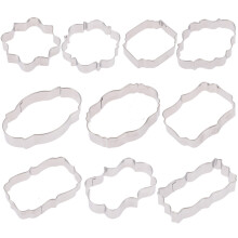 40Pcs Metal Cookie Molds Silver Cookie Cutter Set for DIY Baking