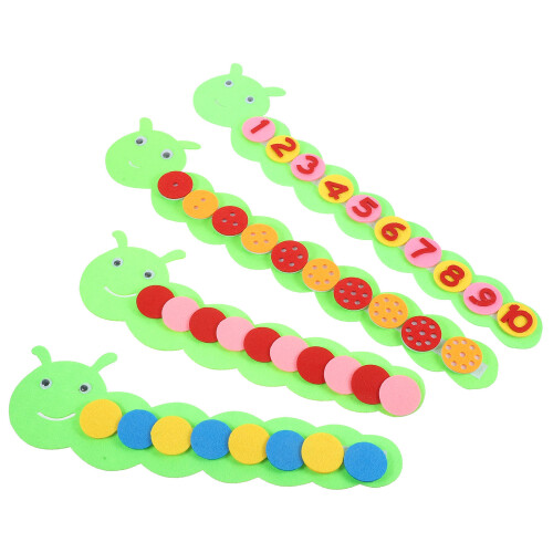 16Sets Non-Woven DIY Cognitive Toy Assorted Colors Kids Math Board 1