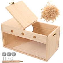 3Pcs Wood Bird House Nesting Box for Parakeet and Parrot Breeding